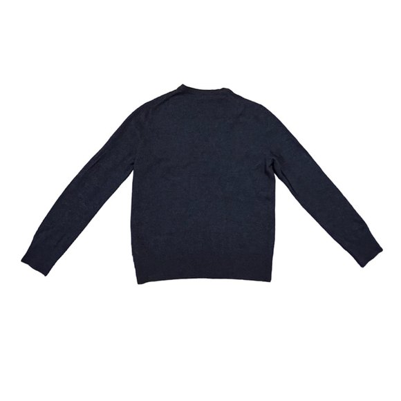 Banana Republic Dark Grey 100% Merino Wool V-Neck Long Sleeve Sweater Size L - Picture 5 of 6